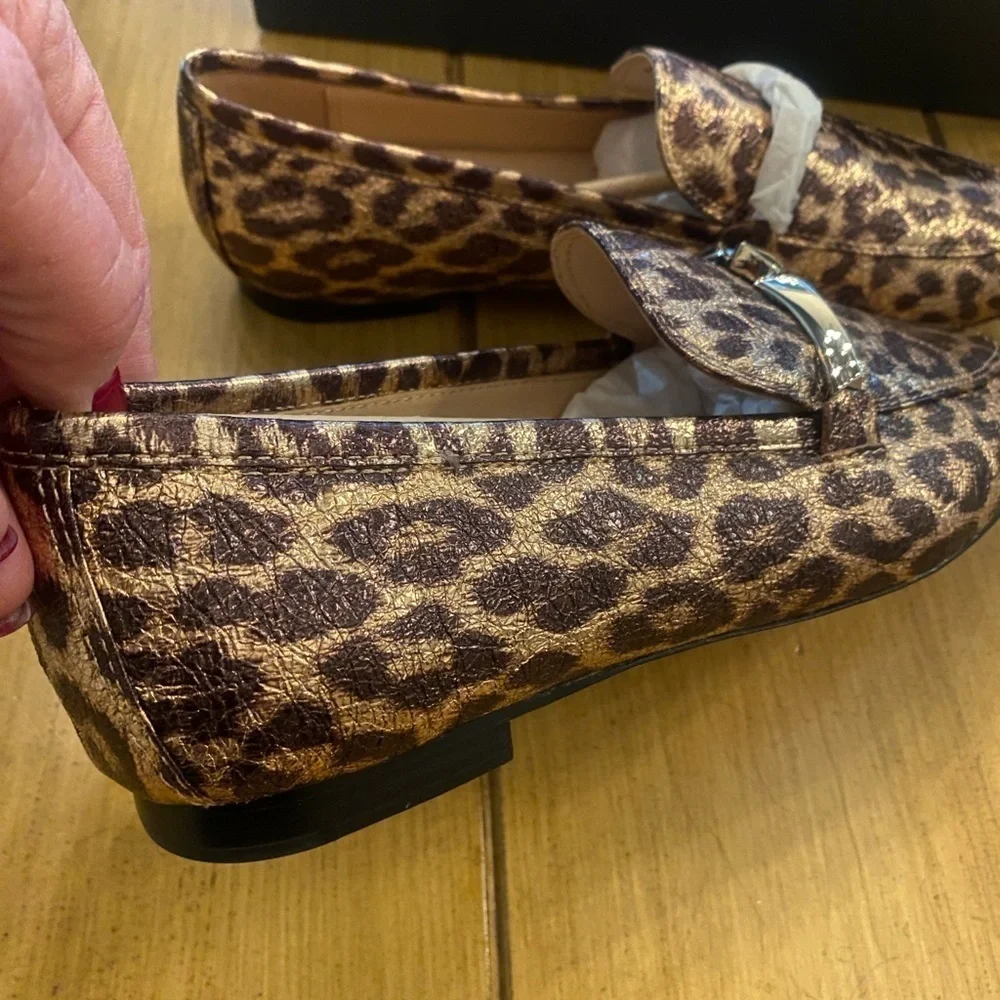 Kate Spade Women’s Lana Leopard Bronze Multi Brown Loafers new in box size 8.5